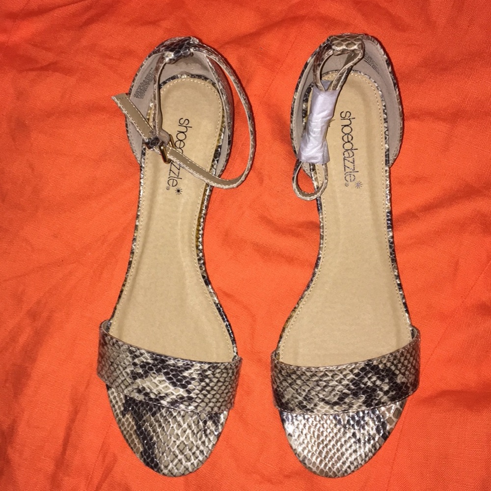 Snake skin sandals